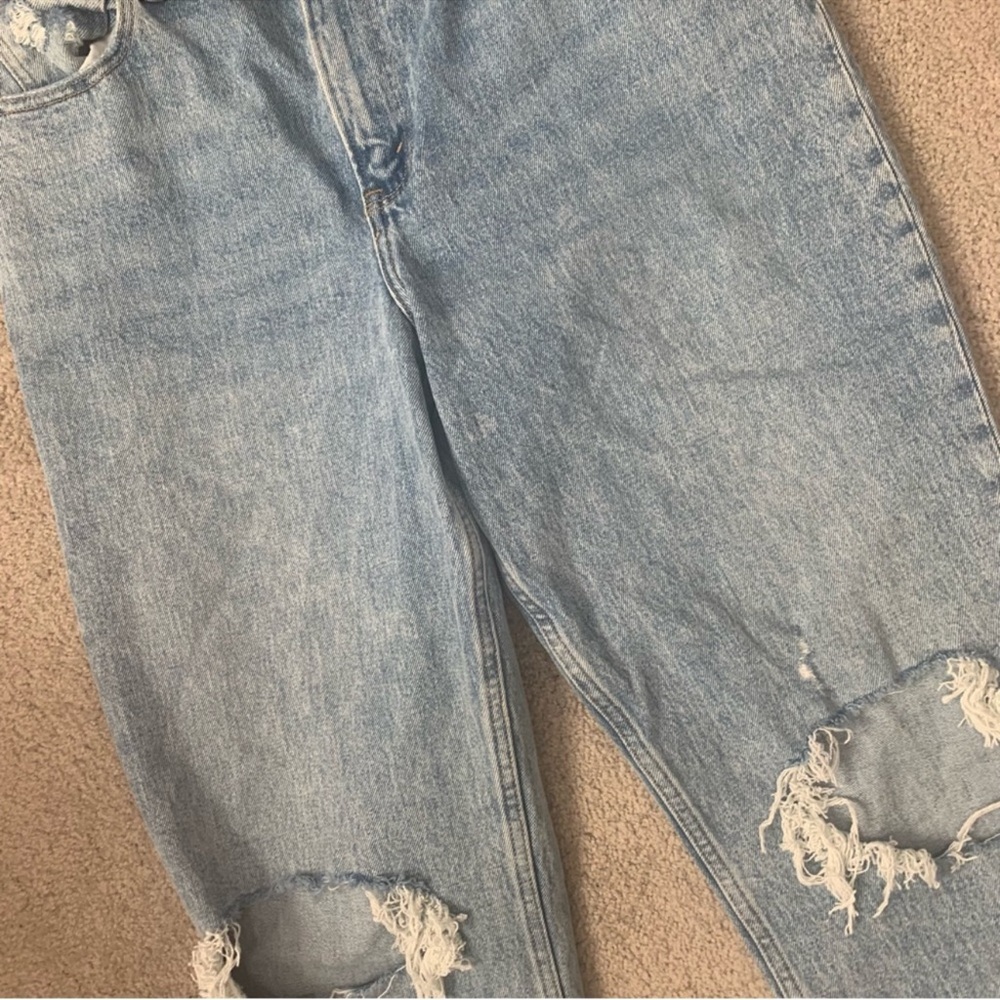 Abercrombie & Fitch Curve Love Ultra High Rise 90s Distressed Jean size 8S/29S - Picture 12 of 12